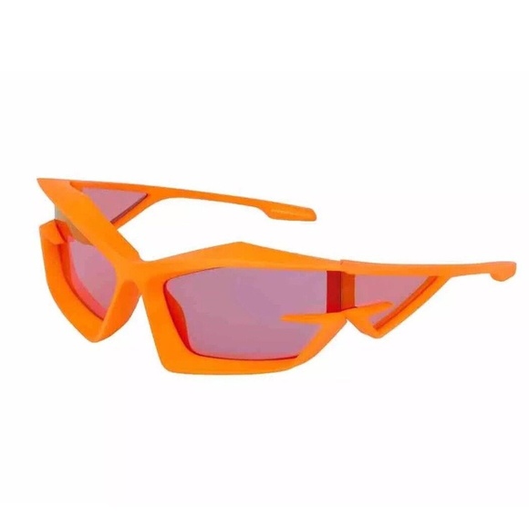 Givenchy Eyewear Giv Cut Shield Sunglasses GV40049U 43C Orange Unisex - Picture 1 of 10